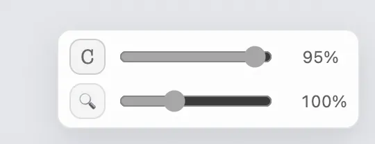 Zoom & Shift widget in the bottom-right corner with zoom and script shift sliders